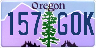 OR license plate 157GOK