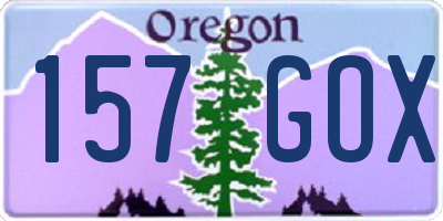 OR license plate 157GOX