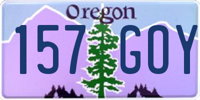 OR license plate 157GOY