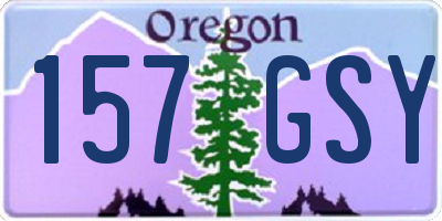 OR license plate 157GSY