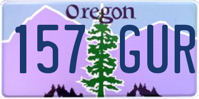 OR license plate 157GUR