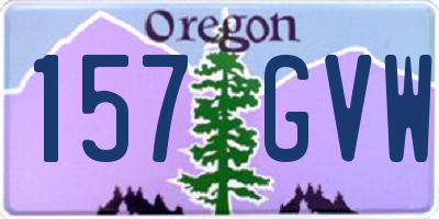 OR license plate 157GVW