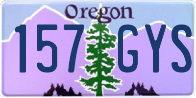 OR license plate 157GYS