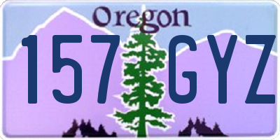 OR license plate 157GYZ