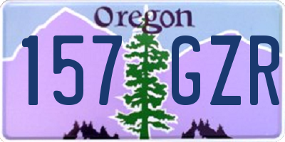 OR license plate 157GZR