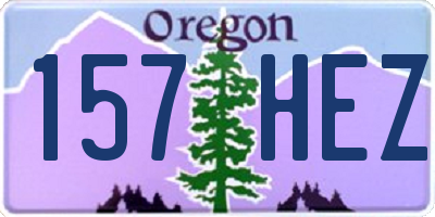 OR license plate 157HEZ