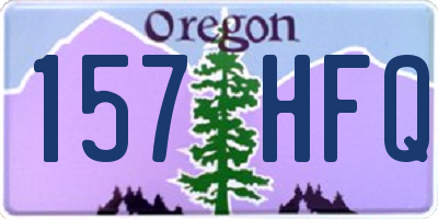 OR license plate 157HFQ