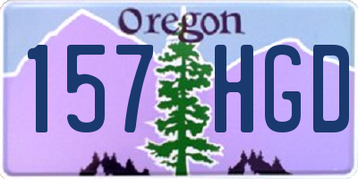 OR license plate 157HGD