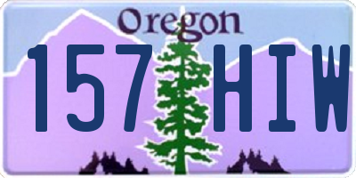 OR license plate 157HIW