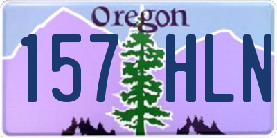 OR license plate 157HLN