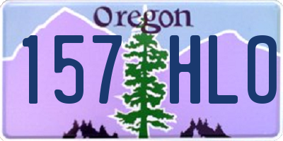 OR license plate 157HLO