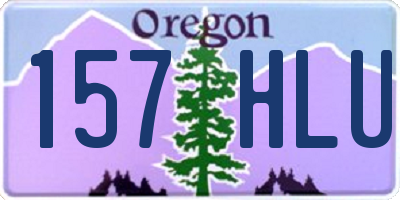 OR license plate 157HLU