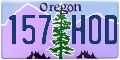 OR license plate 157HOD