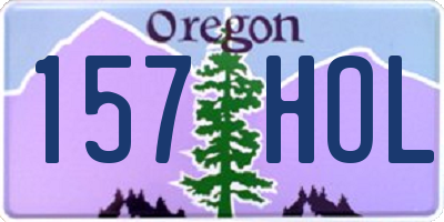 OR license plate 157HOL