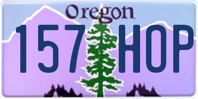 OR license plate 157HOP