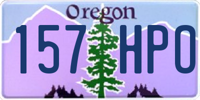 OR license plate 157HPO
