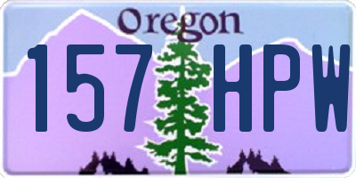 OR license plate 157HPW