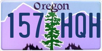 OR license plate 157HQH