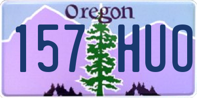 OR license plate 157HUO
