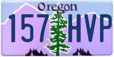 OR license plate 157HVP