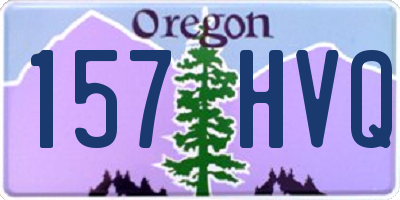 OR license plate 157HVQ