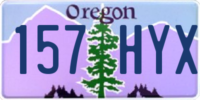 OR license plate 157HYX