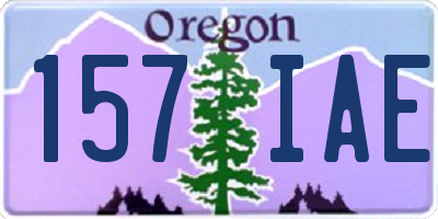 OR license plate 157IAE