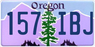 OR license plate 157IBJ
