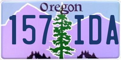 OR license plate 157IDA
