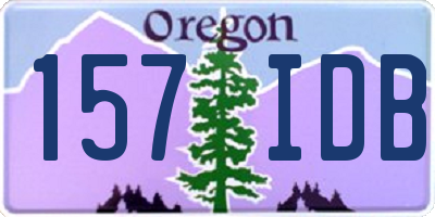 OR license plate 157IDB