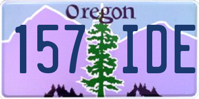 OR license plate 157IDE