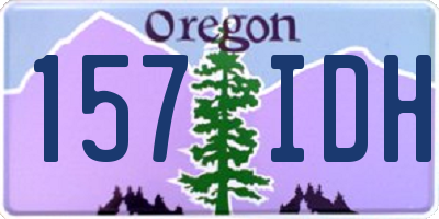 OR license plate 157IDH