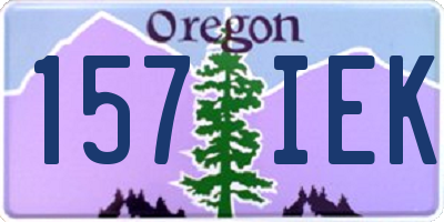OR license plate 157IEK
