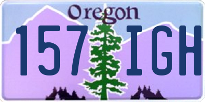 OR license plate 157IGH