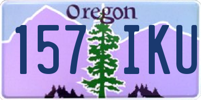 OR license plate 157IKU