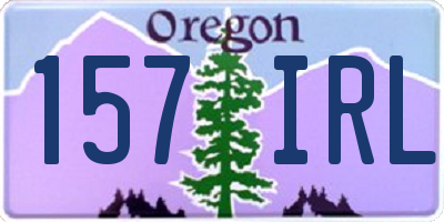 OR license plate 157IRL