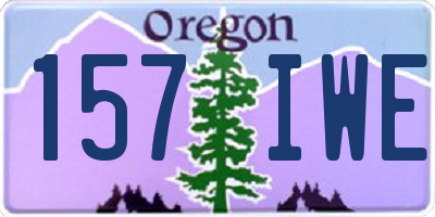 OR license plate 157IWE