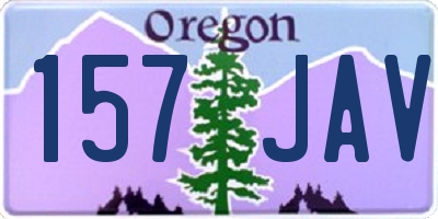 OR license plate 157JAV