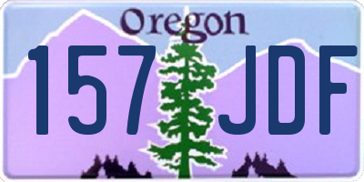 OR license plate 157JDF