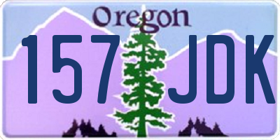 OR license plate 157JDK