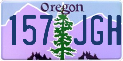 OR license plate 157JGH
