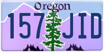 OR license plate 157JID