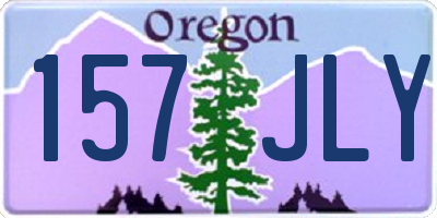 OR license plate 157JLY