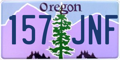 OR license plate 157JNF