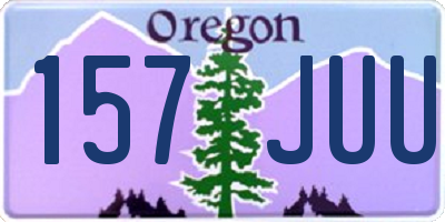 OR license plate 157JUU
