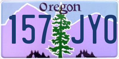 OR license plate 157JYO
