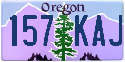 OR license plate 157KAJ