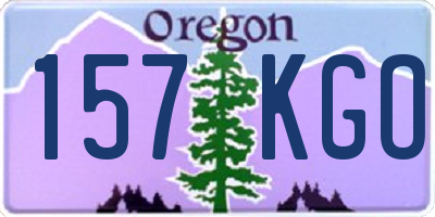 OR license plate 157KGO