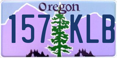 OR license plate 157KLB