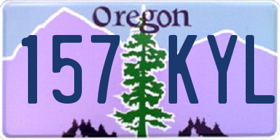 OR license plate 157KYL